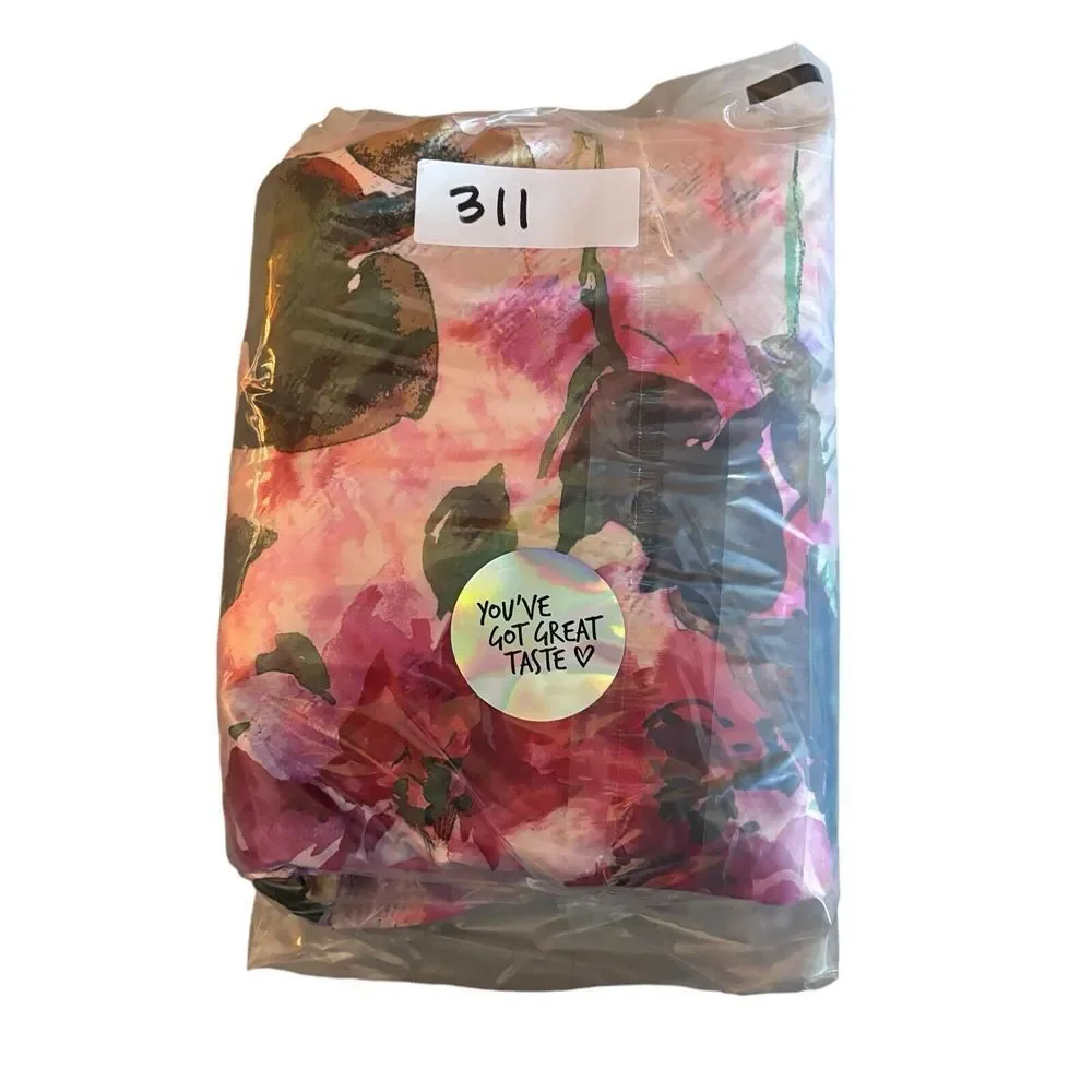 New Eliza J Size 8 Floral Printed Cut Out Sash Dress Watercolor Art To Wear NWT - Picture 10 of 10